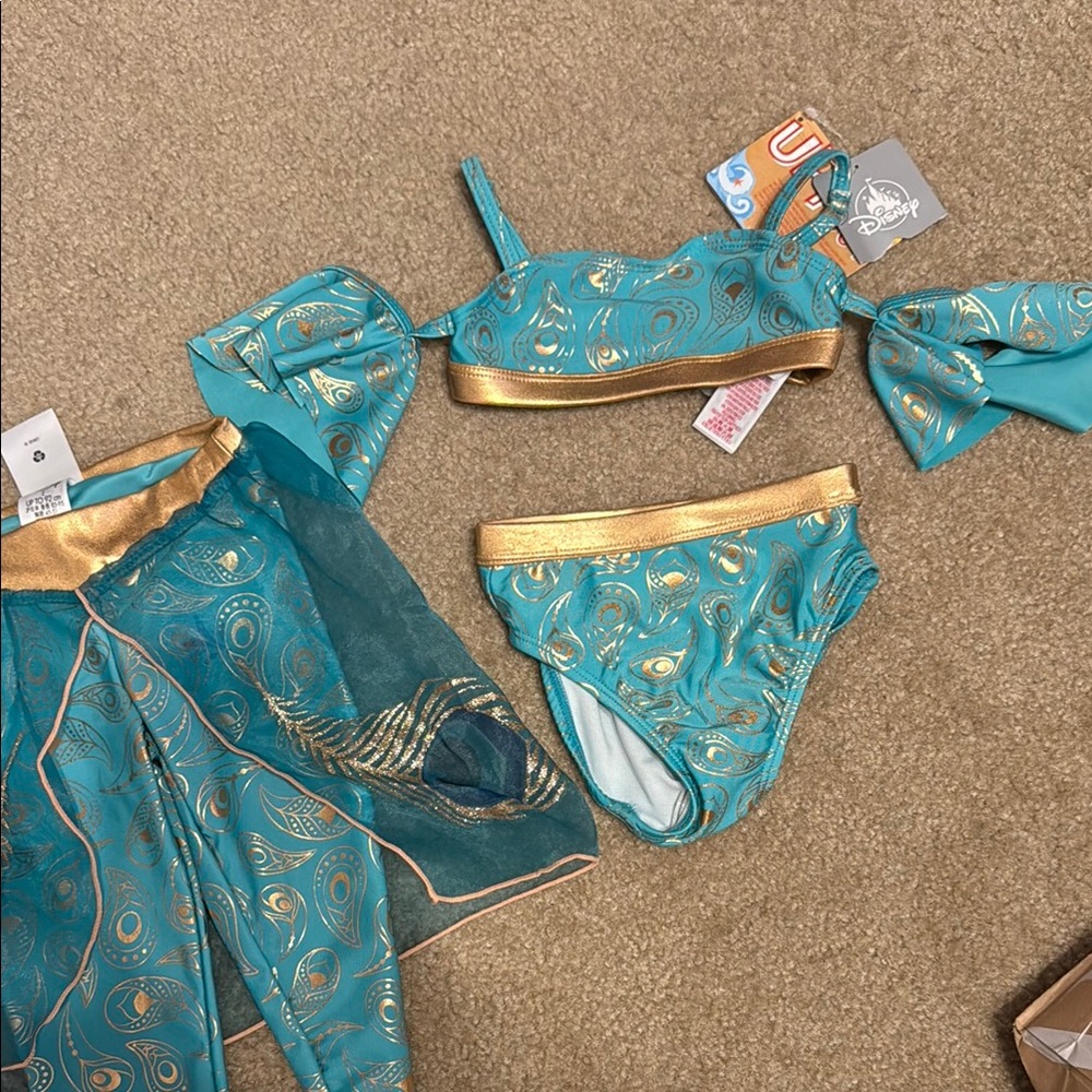 Disney Teal and Gold Two-Piece Set
